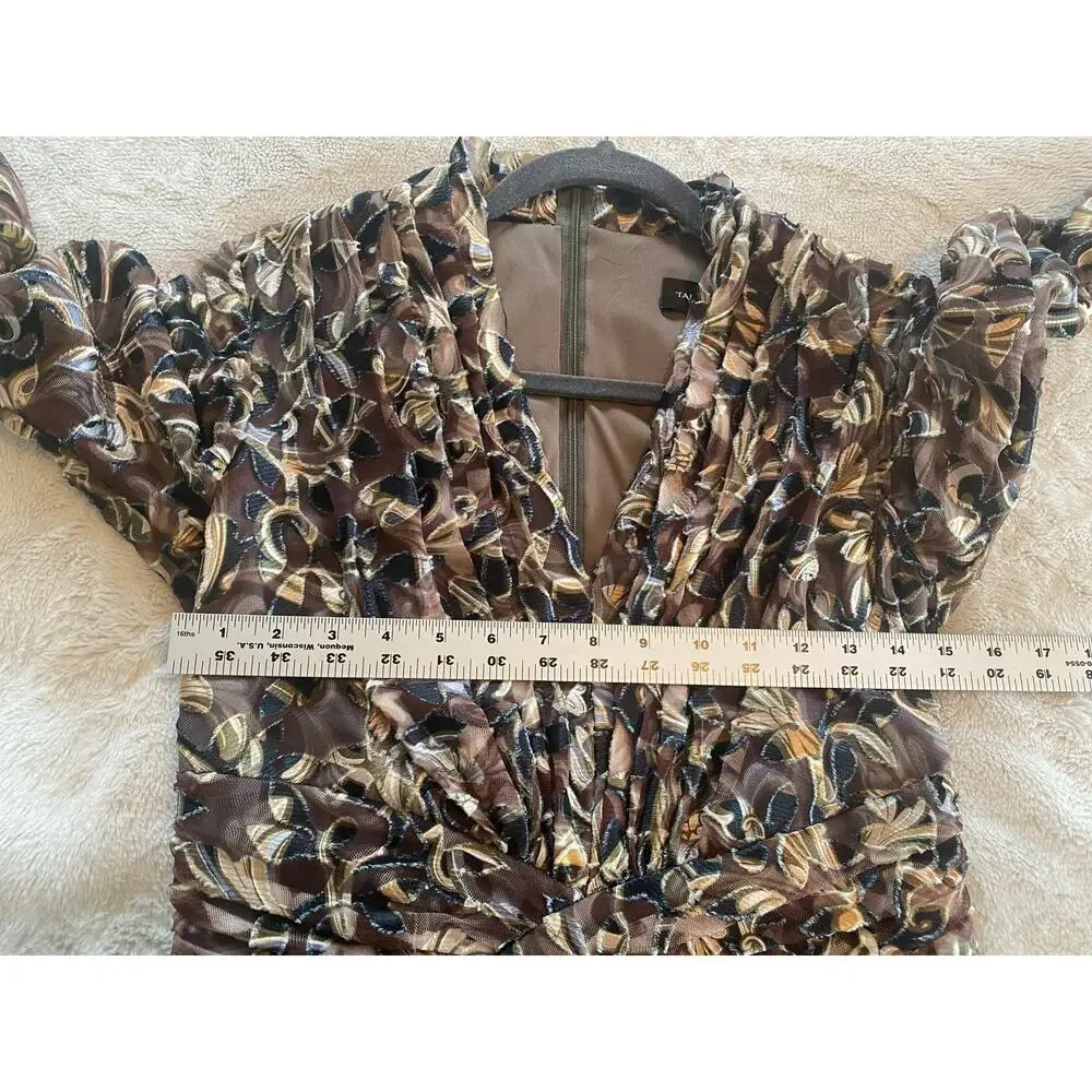 NWT TADASHI SHOJI DRESS GOWN MOTHER OF THE BRIDE FORMAL EVENING BURNOUT VELVET - Picture 13 of 16